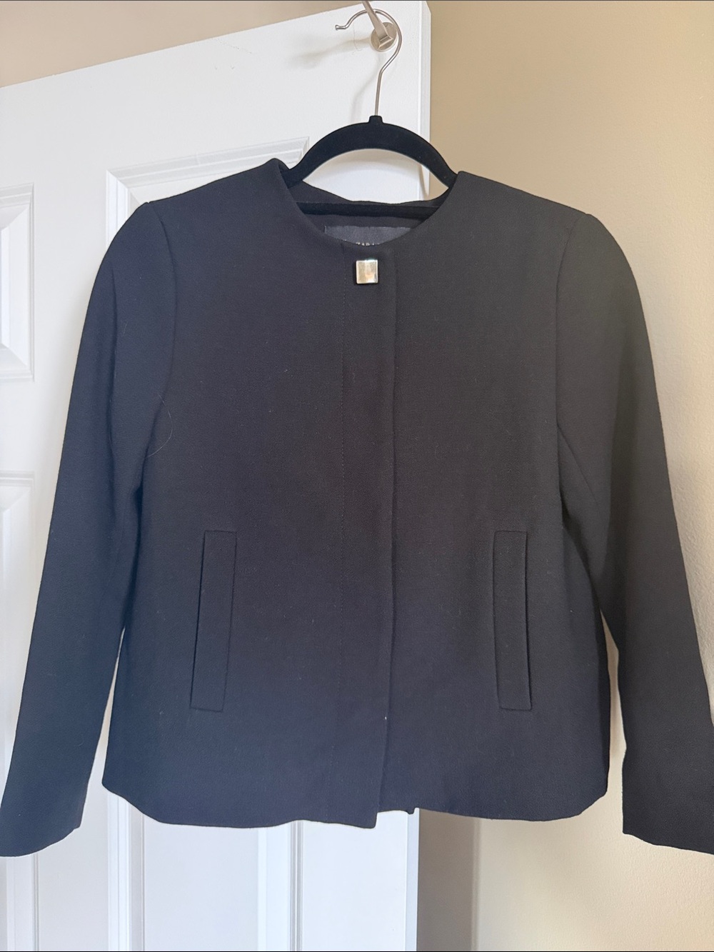 Zara Classic Black Women's Collarless Jacket